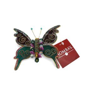 Bombay Butterfly Clip / Ornament Beaded Wirework
